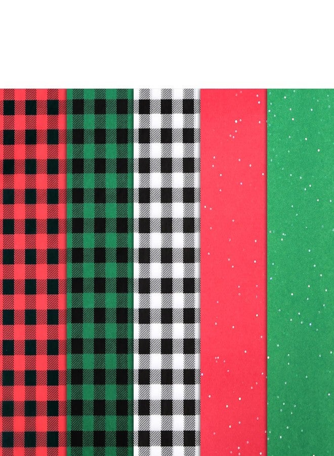 PAPER FAIR 100 Sheets Christmas Plaid Gift Tissue Paper Set, Red Green Assorted Holiday Gift Wrapping Tissue Paper, for Gift Bag Box Xmas Tree Stocking Decor, 20x14in - Image 4