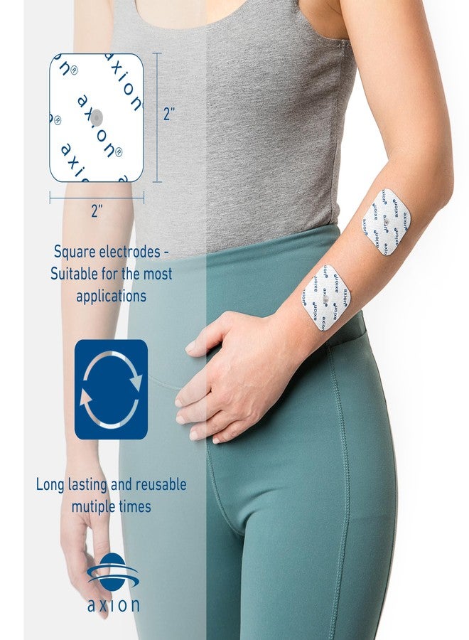 axion 20 Electrodes Compatible with COMPEX - TENS EMS Pads Easy snap 5x5cm - Button Connection 3.75mm - Brand Quality - Image 3