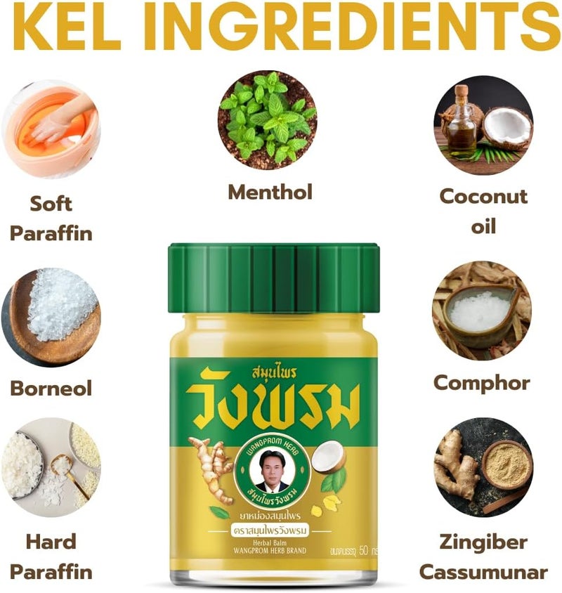 WANG PROM Herbal Balm 50g Pack of 3 Gold - Image 5