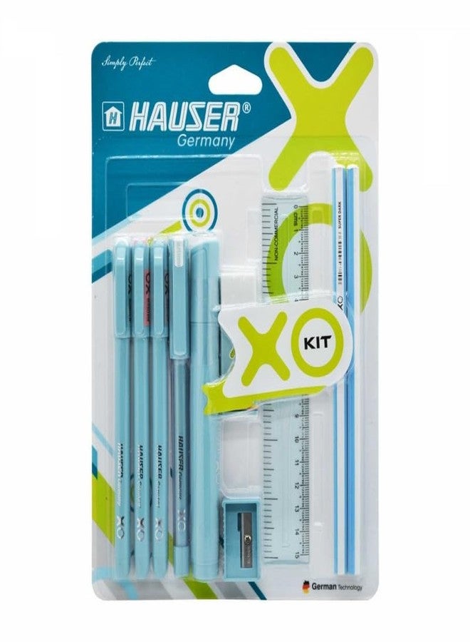 فلير مجموعة أدوات الكتابة Flair Hauser Xo | مجموعة كتابة متكاملة | هدية مثالية للأطفال والطلاب والمكاتب | مجموعة من 10 قطع × عبوتين - قد تختلف الألوان - Image 1