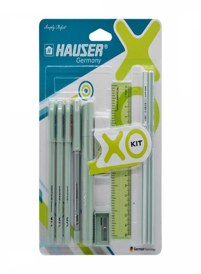 فلير مجموعة أدوات الكتابة Flair Hauser Xo | مجموعة كتابة متكاملة | هدية مثالية للأطفال والطلاب والمكاتب | مجموعة من 10 قطع × عبوتين - قد تختلف الألوان - Image 4