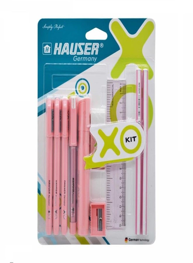 فلير مجموعة أدوات الكتابة Flair Hauser Xo | مجموعة كتابة متكاملة | هدية مثالية للأطفال والطلاب والمكاتب | مجموعة من 10 قطع × عبوتين - قد تختلف الألوان - Image 3