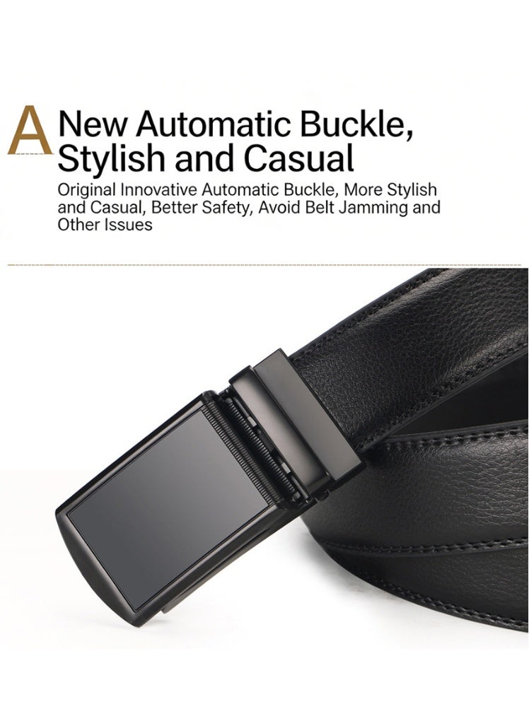 AuliceVerse Classic men's genuine leather belt, crafted with premium leather and alloy buckle, minimalist yet stylish - Image 3