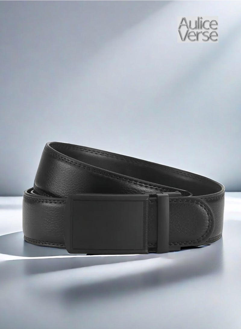 AuliceVerse Classic men's genuine leather belt, crafted with premium leather and alloy buckle, minimalist yet stylish - Image 1