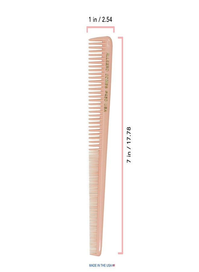 Allegro Combs Allegro Tapered Hair Combs - 6 Pcs Barber & Hairstylist Combs for Men & Women, Made in USA (Rose) - Image 3