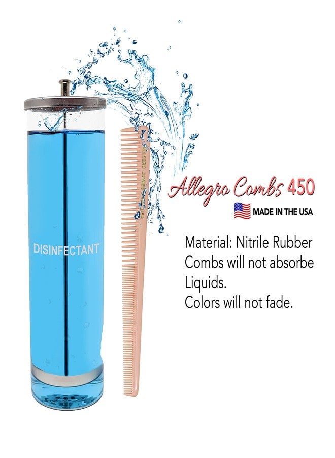 Allegro Combs Allegro Tapered Hair Combs - 6 Pcs Barber & Hairstylist Combs for Men & Women, Made in USA (Rose) - Image 4