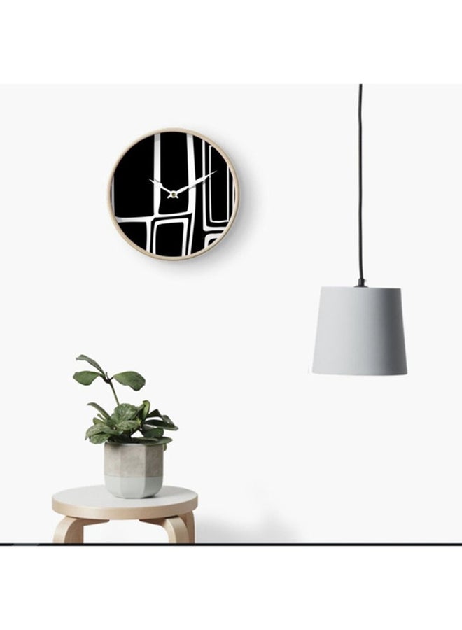 RIZARIES Black & White Abstract Wall Clock - Image 1