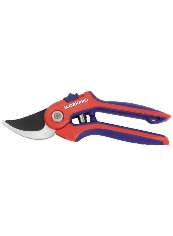 WORKPRO 213mm Professional Bypass Pruner – Heavy Duty Garden Shears with Heat-Treated SK5 Steel Blades & Ergonomic Non-Slip TPR Grip – Premium Tree Trimmer & Hand Pruning Shears for Live Green Plants, WP332009 - Image 1