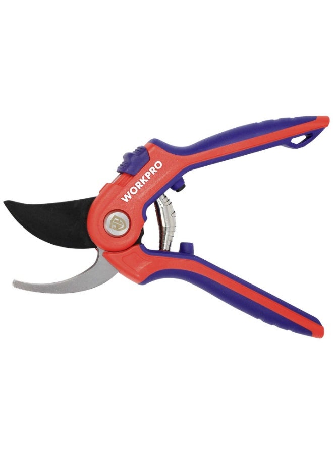 WORKPRO 213mm Professional Bypass Pruner – Heavy Duty Garden Shears with Heat-Treated SK5 Steel Blades & Ergonomic Non-Slip TPR Grip – Premium Tree Trimmer & Hand Pruning Shears for Live Green Plants, WP332009 - Image 2