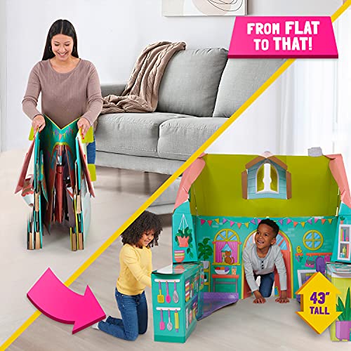 WowWee Pop2Play Kids Playhouse  Sturdy and EcoFriendly Carboard House Folds Flat for Easy Storage  Role Play Toy for Girls and Boys - Image 5
