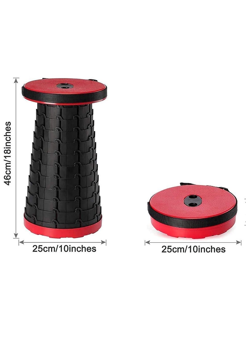ShipFayda ShipFayda Folding Stool Lightweight Yet More Sturdy with Load Capacity 180KG Retractable Plastic Foldable Collapsible Stool for Camping Fishing Hiking BBQ Outdoors Indoors Kitchen Multicolor  - Image 2