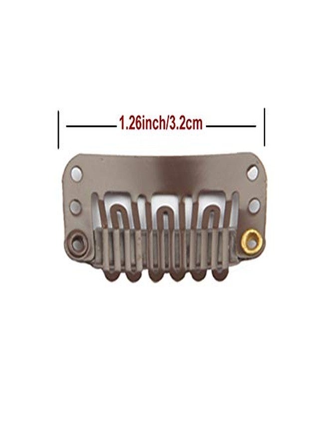 في هونج 20 قطعة من مشابك التثبيت على شكل حرف U المصنوعة من الفولاذ المقاوم للصدأ للشعر المستعار، ووصلات الشعر، وقطع الشعر - ملحقات الشعر المستعار (بني داكن) - Image 3