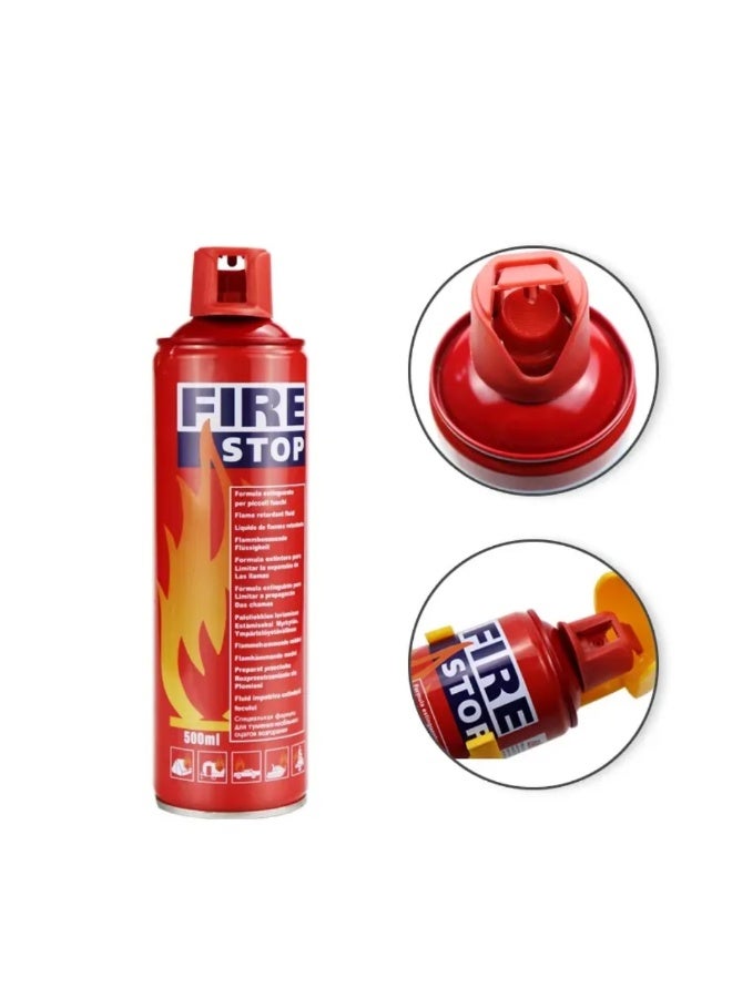 FIRE STOP Portable Car Fire Extinguisher Spray 500ml with Holder – Emergency Fire Stop Safety Aerosol for Vehicle, Home & Office - Image 1