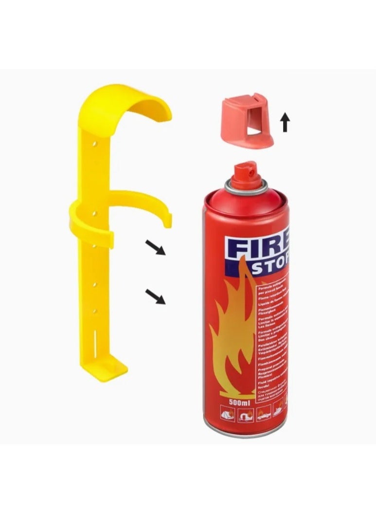 FIRE STOP Portable Car Fire Extinguisher Spray 500ml with Holder – Emergency Fire Stop Safety Aerosol for Vehicle, Home & Office - Image 3