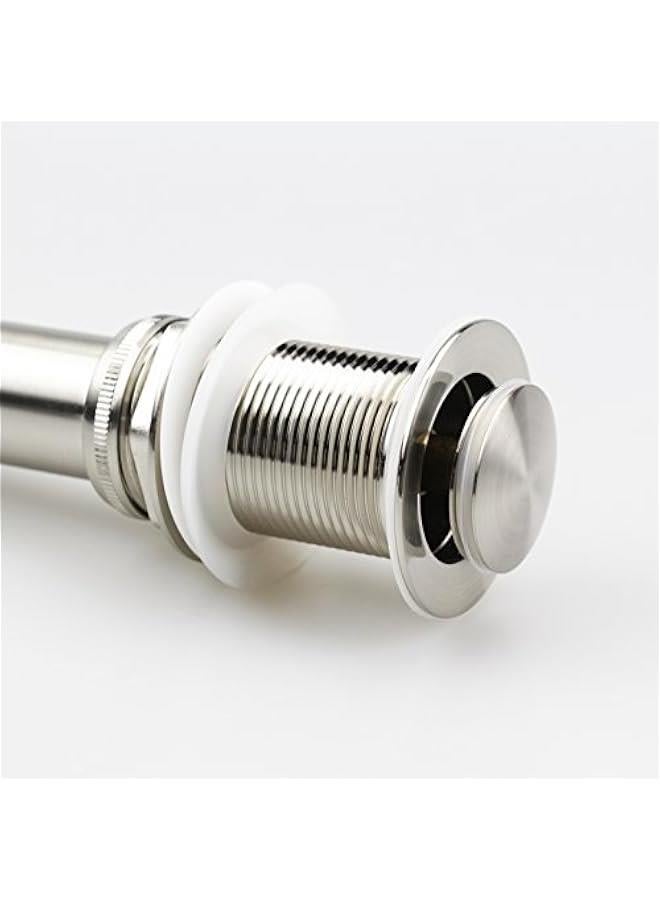 Bathroom Sink Drain,Drain Stopper Bathroom Sink Without Overflow,Pop Up Drain Strainer,Stainless Steel Brushed Nickel - Image 3
