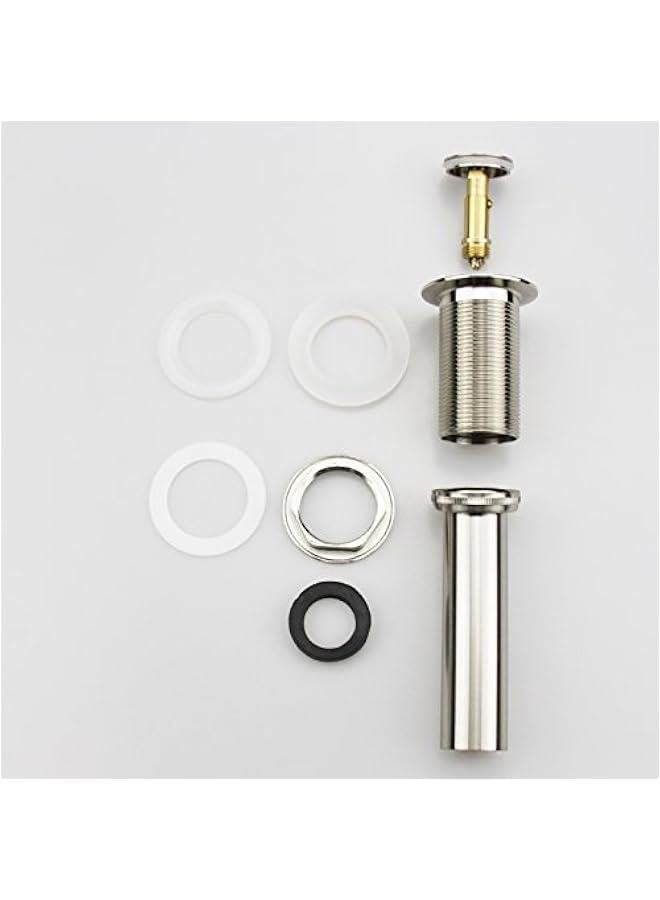 Bathroom Sink Drain,Drain Stopper Bathroom Sink Without Overflow,Pop Up Drain Strainer,Stainless Steel Brushed Nickel - Image 4