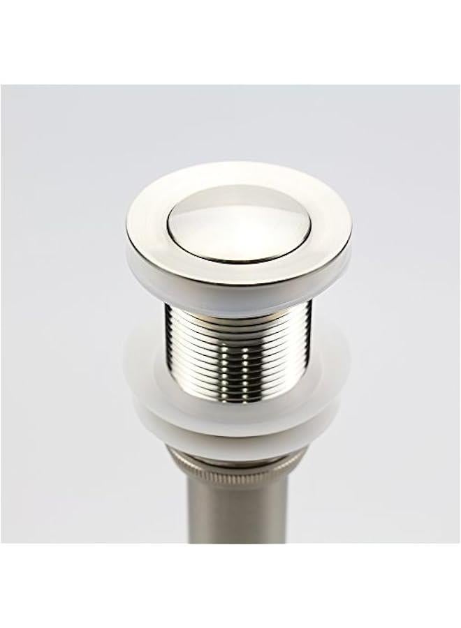 Bathroom Sink Drain,Drain Stopper Bathroom Sink Without Overflow,Pop Up Drain Strainer,Stainless Steel Brushed Nickel - Image 5