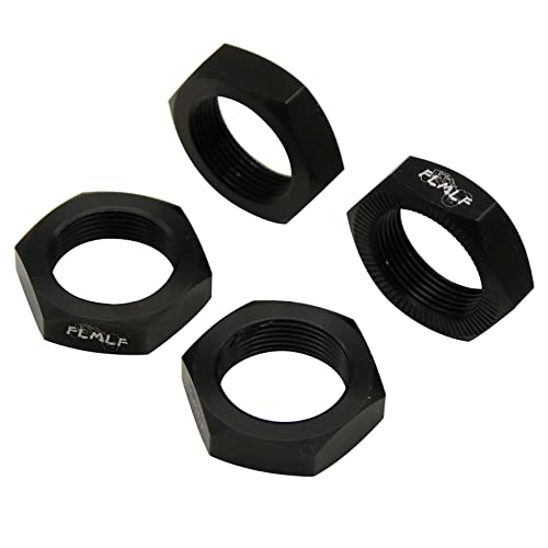 FLMLF Aluminium Wheel Nut Set for 15 Scale Hpi RV Km Baja 5b RC Car Parts Black - Image 1
