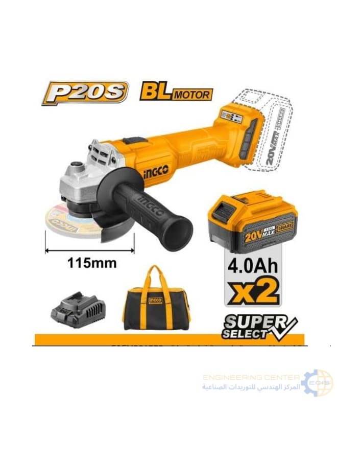 إنجكو صاروخ بطارية 20 فولت 4.5 بوصة + 2 بطارية + شاحن انكو CAGLI201572