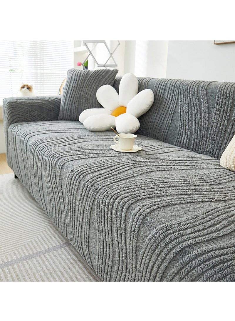 Sharpdo Sofa Cover Stretch Sofa Slipcover 4 Seater Sofa Protector Couch Covers Thick Non-Slip Fashion Nordic Style Washable Soft Large Size 235-300CM - Image 2