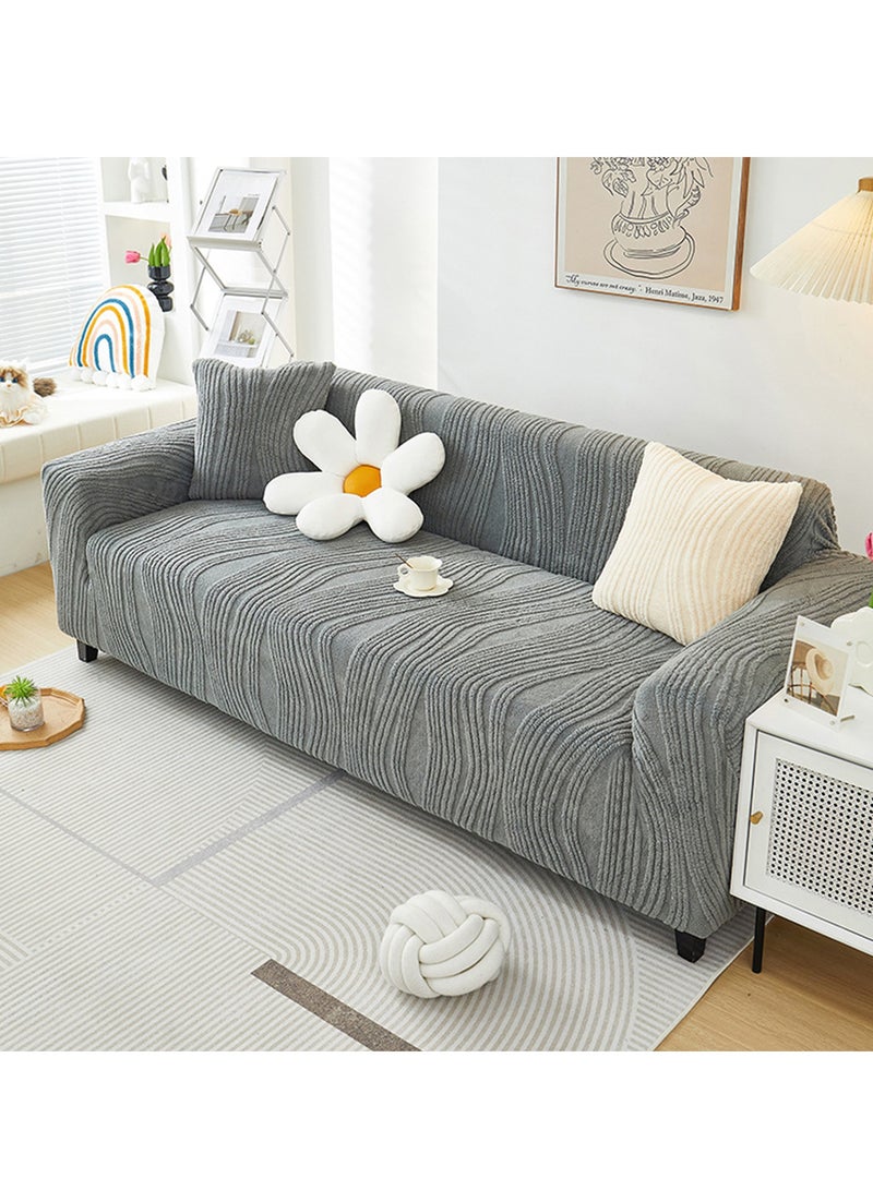 Sharpdo Sofa Cover Stretch Sofa Slipcover 4 Seater Sofa Protector Couch Covers Thick Non-Slip Fashion Nordic Style Washable Soft Large Size 235-300CM - Image 5