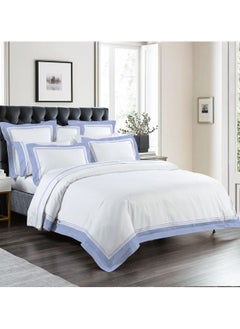Home-Tex Design Hometex Design 100% Cotton Bed Sheet  Luxury Hotel Style Includes 1 Flat Sheet 230x260 cm, 1 Fitted Bed Sheet 160x200cm & 2 Pillowcase 250 Thread Count 100% Long Staple Cotton Sateen Weave Fits Up to 40cm 