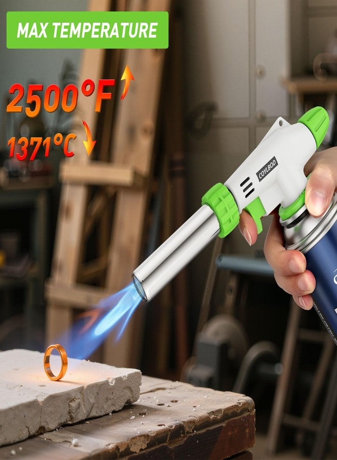 CoYlBod Butane Torch Lighter with Butane Included, Kitchen Torch with 1 Butane Canister, Creme Brulee Torch with Adjustable Flame with Reverse Use for Creme, Brulee, BBQ, Baking, Jewelry - Image 3