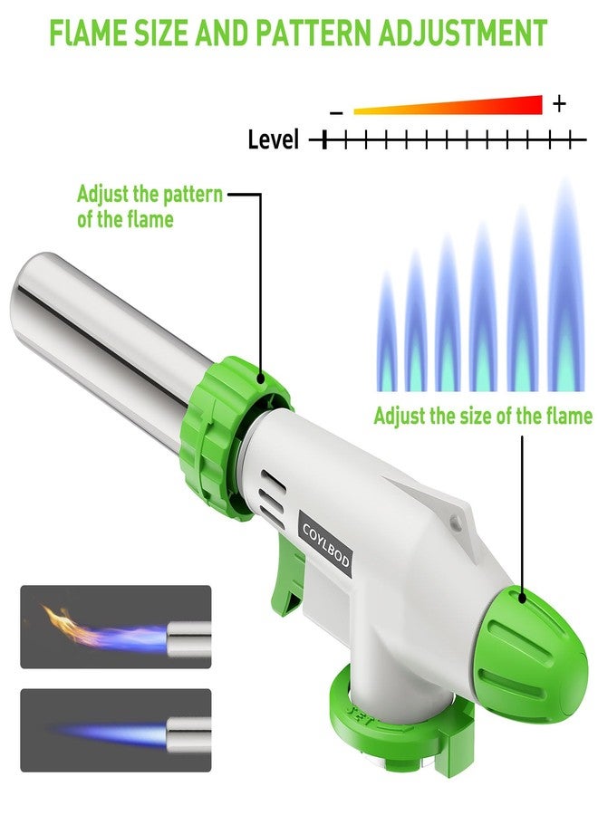 CoYlBod Butane Torch Lighter with Butane Included, Kitchen Torch with 1 Butane Canister, Creme Brulee Torch with Adjustable Flame with Reverse Use for Creme, Brulee, BBQ, Baking, Jewelry - Image 2