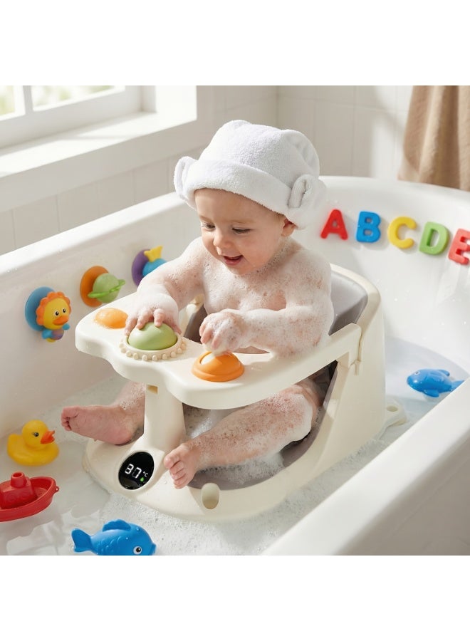 Halamodo Bath Seat for Toddlers, Designed for Babies And Children to Ensure Safety During Bathing And Showering. This Non-Slip Chair Features Suction Cups And a Soft Cushion for Infants Aged 6 Months And Older, - Image 1
