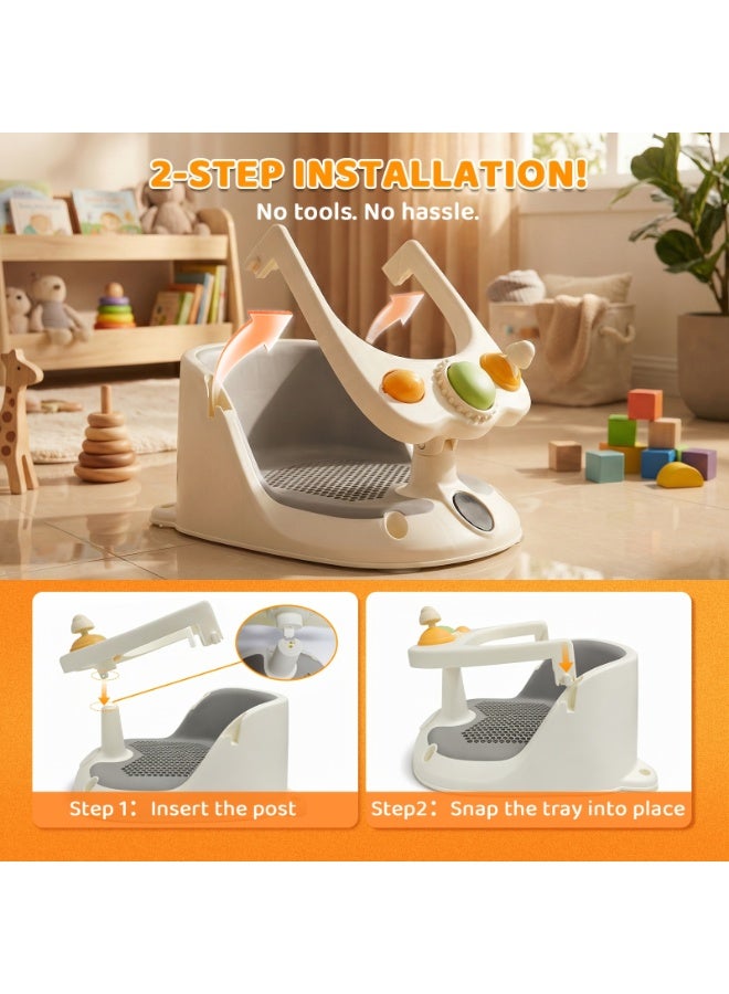 Halamodo Bath Seat for Toddlers, Designed for Babies And Children to Ensure Safety During Bathing And Showering. This Non-Slip Chair Features Suction Cups And a Soft Cushion for Infants Aged 6 Months And Older, - Image 3