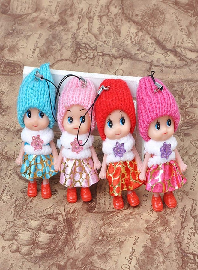 DOYIFUN 8 PCS Lovely Tiny Dolls Keychain, Silicone Princess Mini Doll for Girls, DIY Miniature Dollhouse Kit Decoration Little Dolls Christmas Festival Reborn Baby Stuff Gift Bag Accessories - Image 2