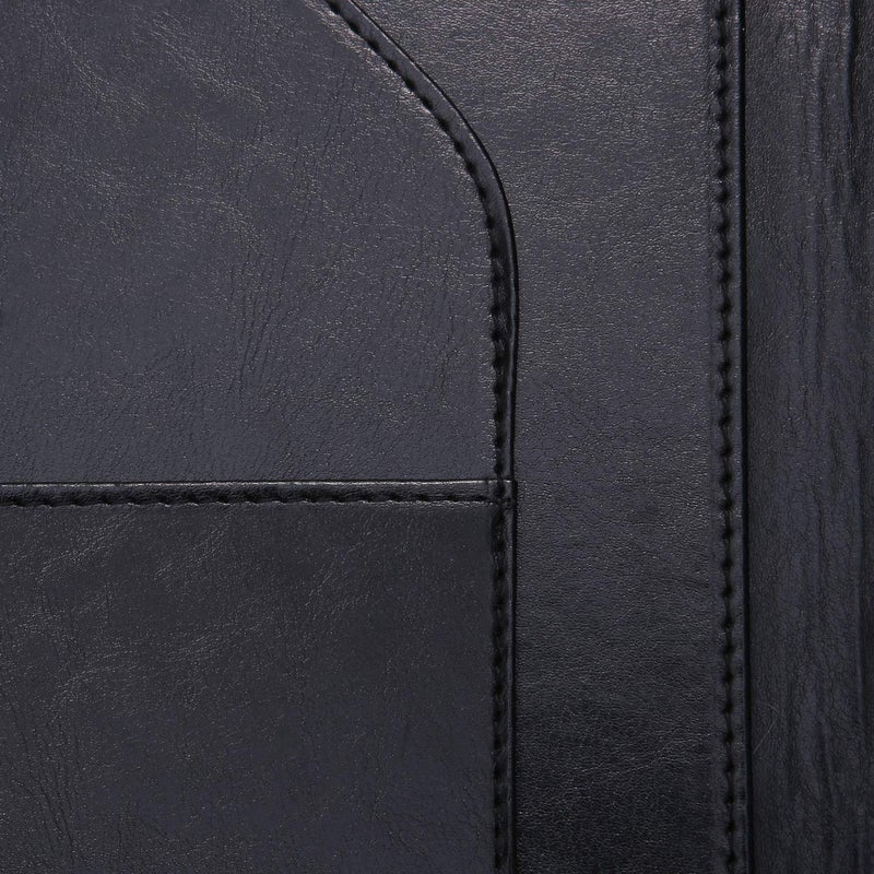 Mymazn Padfolio Clipboard Folder Portfolio, Mymazn Faux Leather Storage Clipboard with Cover for Legal Pad Holder Letter Size A4 Writing Pad for Business School Office Conference Notepad Clip Boards (Black) - Image 4