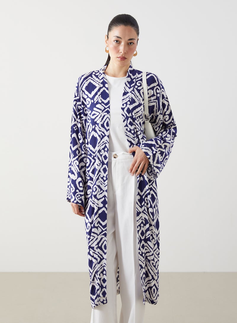 LC WAIKIKI Shawl Collar Patterned Oversize Women's Kimono - Image 2