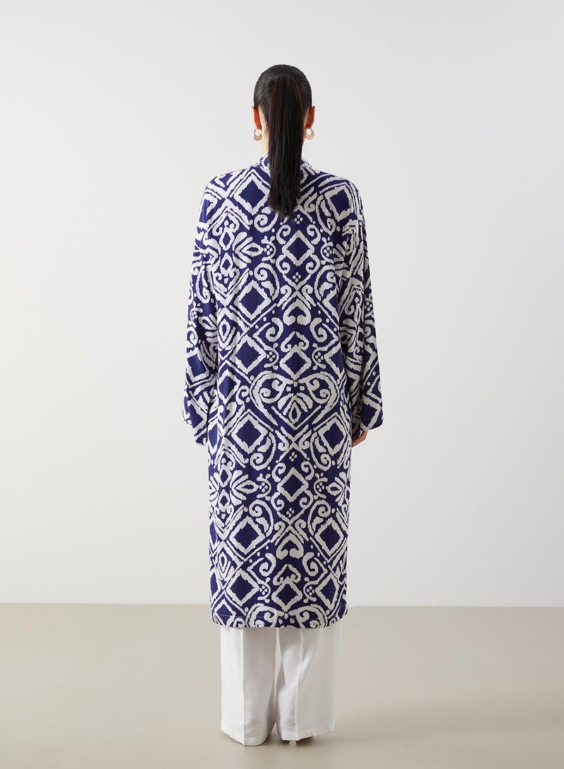 LC WAIKIKI Shawl Collar Patterned Oversize Women's Kimono - Image 4