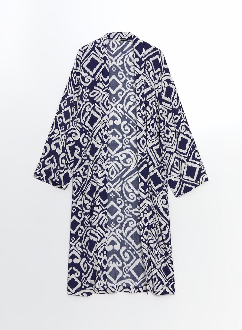 LC WAIKIKI Shawl Collar Patterned Oversize Women's Kimono - Image 5