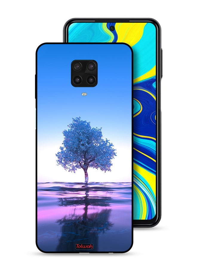 Tolwak Xiaomi Redmi Note 9 Pro Protective Case Cover Tree Neon Body Of Water Reflection Digital Art  - Image 1