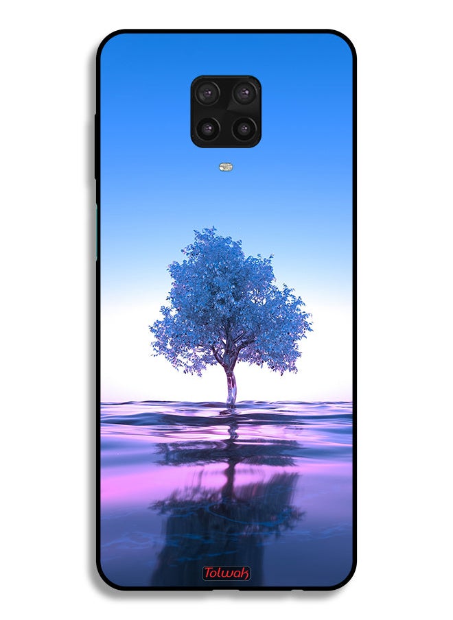 Tolwak Xiaomi Redmi Note 9 Pro Protective Case Cover Tree Neon Body Of Water Reflection Digital Art  - Image 2
