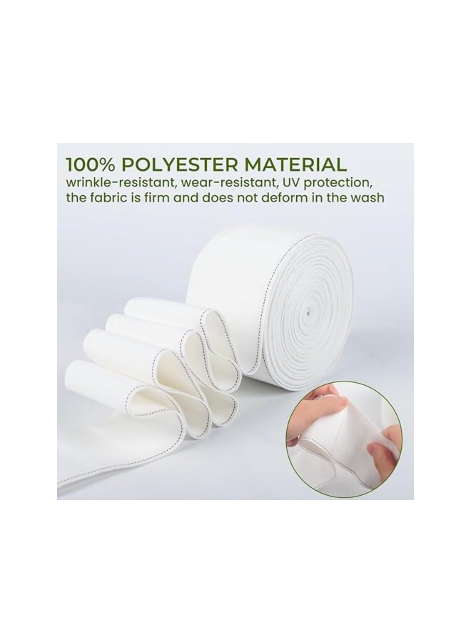 The Bros Curtain Accessory, 6 Meters White Curtain Tape, Curtain Heading Deep Pinch Pleat Tape with 15 Pcs Stainless Steel 4 Prong Curtain Pleater End Tape Hooks Clips for Curtain DIY - Image 2