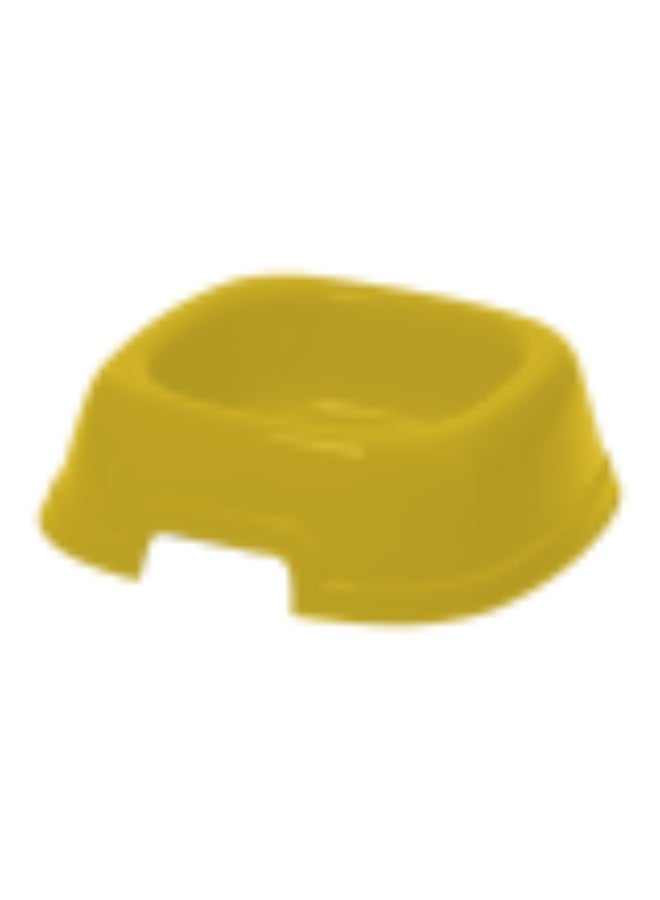 Geoplast Georplast Large Square Pet Bowl Lime Green 26x26x8.5 cm for Dogs & Cats – Durable Non-Toxic Plastic Feeding Bowl - Image 1