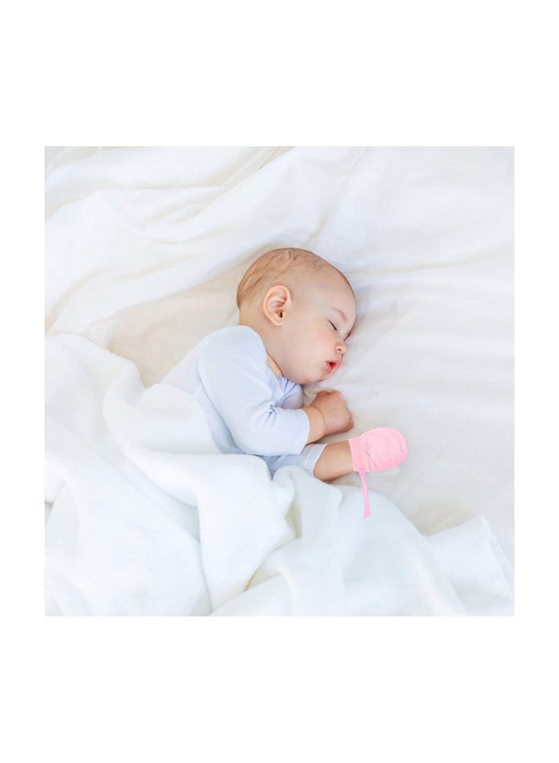 GGOOT 4 Pairs Newborn Baby Mittens No Scratch Mittens Cotton Gloves Soft Stay On Mittens for Unisex Newborn Baby  - Image 4