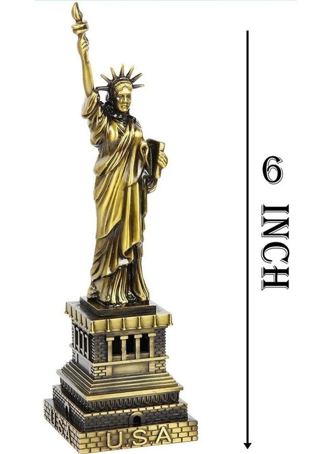 VRB Dec Brass 1 Set for Statue Study Office Desk Decor Showpiece Gift Decoration Accessories Items Decorative Showpeice for Home , Golden - Image 2