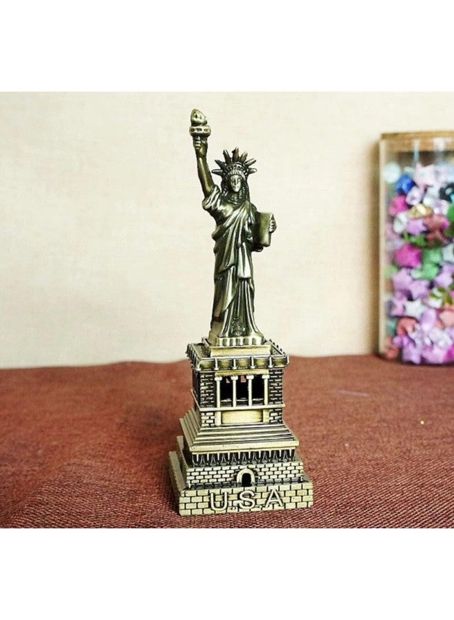 VRB Dec Brass 1 Set for Statue Study Office Desk Decor Showpiece Gift Decoration Accessories Items Decorative Showpeice for Home , Golden - Image 1