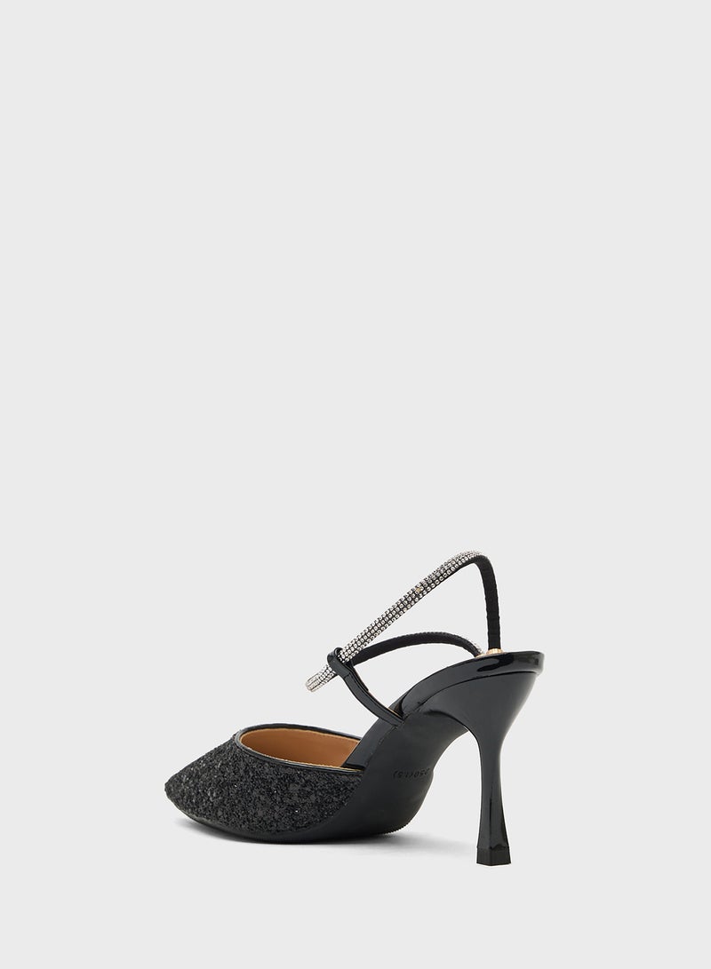 ELLA High Heeled Glitter Pump - Image 3