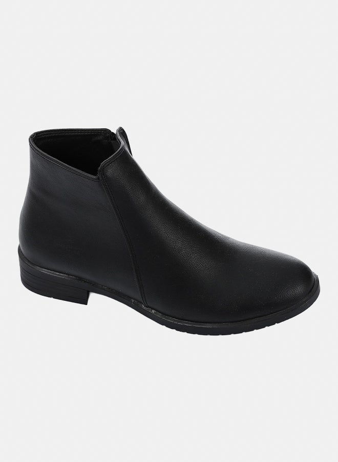 XO Style Leather Ankle Boot 1439-Black - Image 1