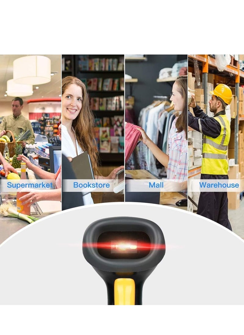 Generic Handheld USB QR Barcode Scanner Reader for Computers Wired Automatic 1D 2D Image Bar Code Scanners for Mobile Payment Store Supermarket Warehouse MR-2561（Black）  - Image 2