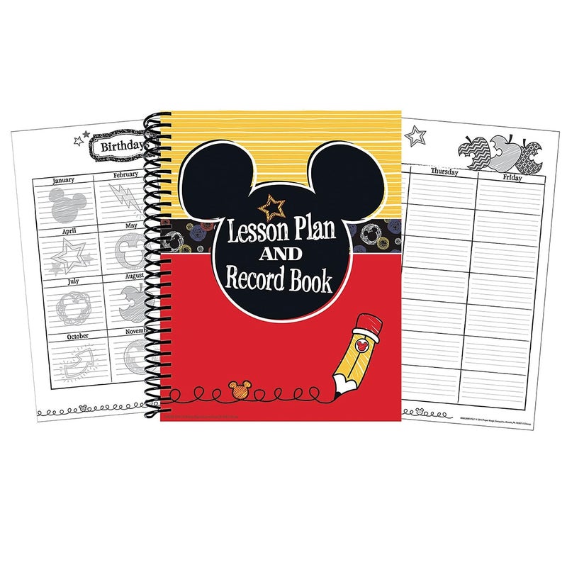 Eureka Mickey Color Pop! Back to School Classroom Supplies Record and Lesson Plan Book for Teachers, 8.5'' x 11'', 40 Weeks - Image 5