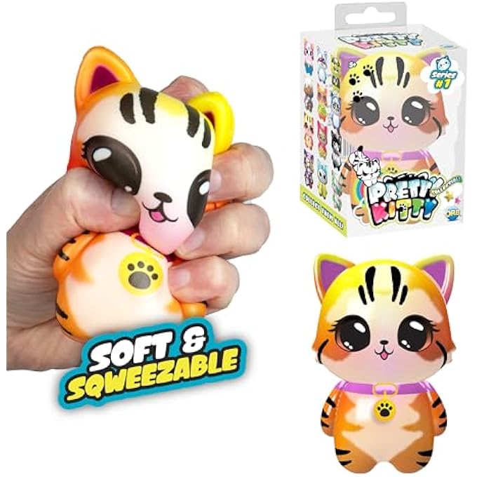Orb Factory Assorted 3 Pack - ORB Pretty Kitty Jumbo Squishies Collectible Series 1 - Extra Soft, Slow Rising, Kawaii Cat Squishy Toys with Unique Designs - Sensory and Fidget Cute Squishies for Kids and Adults - Image 3