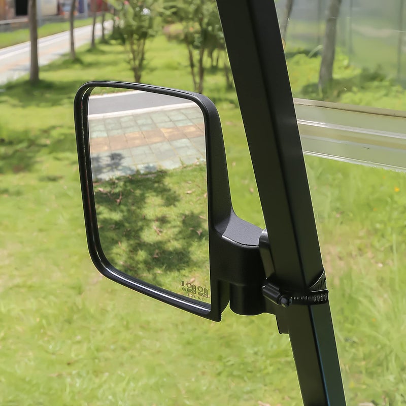 10L0L Golf Cart Side Mirrors Compatible with Yamaha Club Car EZ-GO and Others Round or Square Tube Golf Cart Roof Bracket, No-drilling Required - Image 2