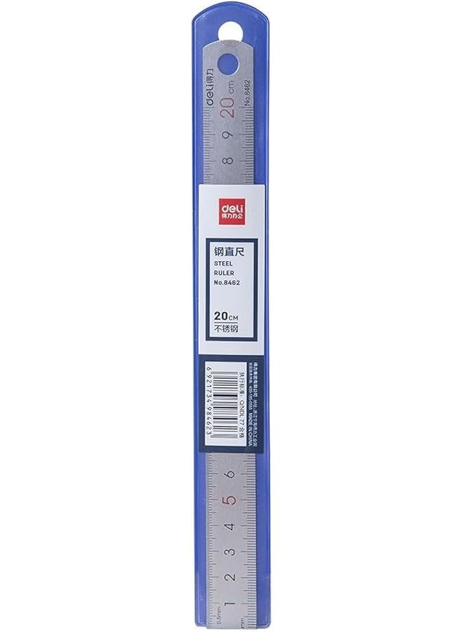 Deli Steel Ruler 20 Cm - Image 1