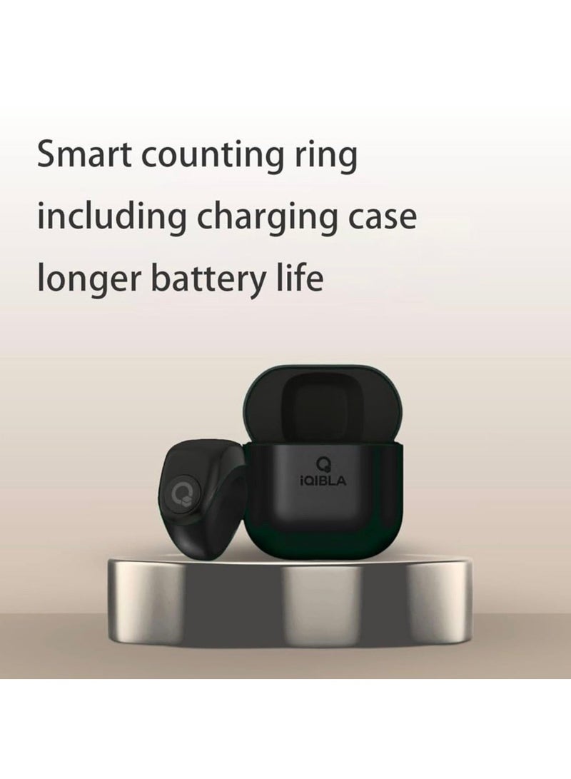 iQIBLA Smart Tasbih Ring with Charging Case - Black 3 Sizes 18/20/22 - Image 5